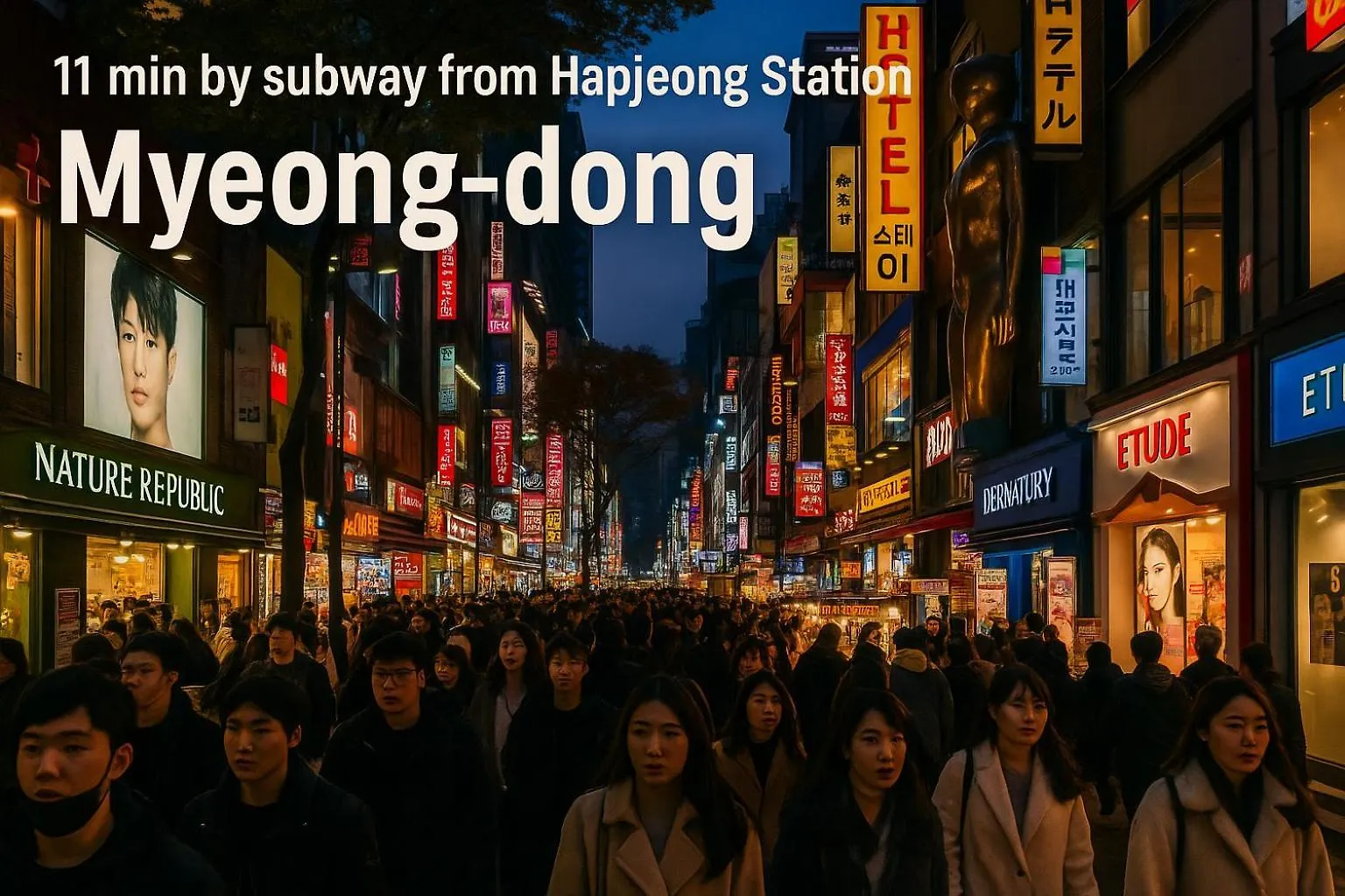 Apartment Stay H Hapjung Cine #Hapjeong #Hongdae #Airport Railroad #New Building #3 Queen Beds #7 People #1 Minute To Yg Entertainment #Elevator #Parking #Air Conditioner In Each Room #Luggage Storage #Hotel-Style Bedding #Movie Seoul South Korea